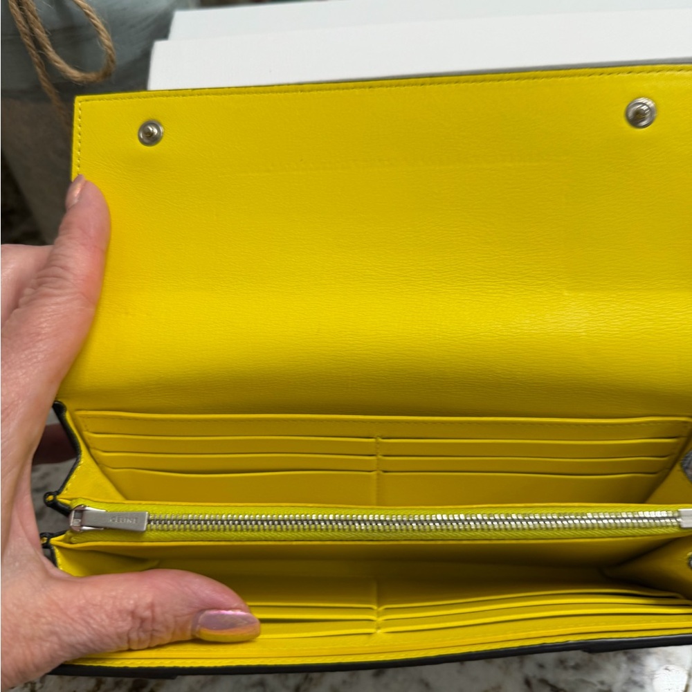 Pristine Celine Large Flap Multifunction Wallet- … - image 4